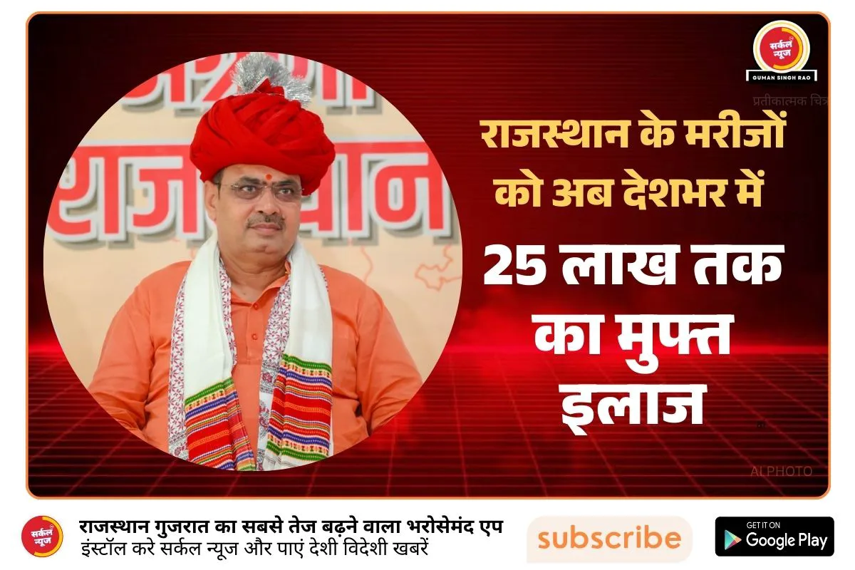 राजस्थान के मरीजों को अब देशभर में 25 लाख तक का मुफ्त इलाज, 15 दिसंबर से लागू होगी 'आयुष्मान आउटबाउंड पोर्टेबिलिटी'
