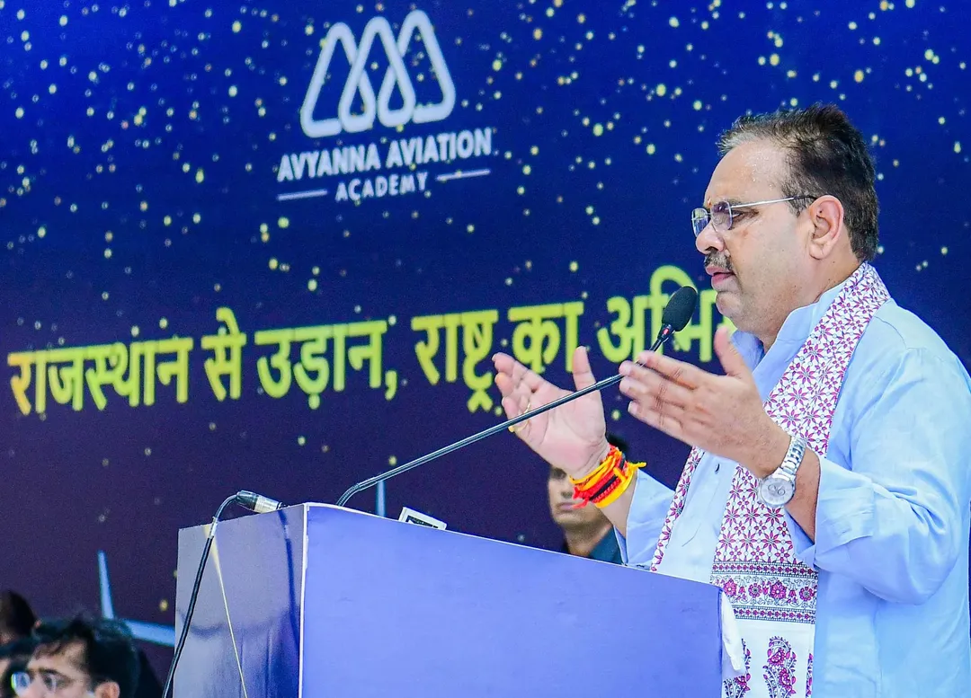 अव्याना एविएशन एकेडमी का मुख्यमंत्री शर्मा ने उद्घाटन, जालोर सिरोही सांसद लुम्बाराम भी मौजूद