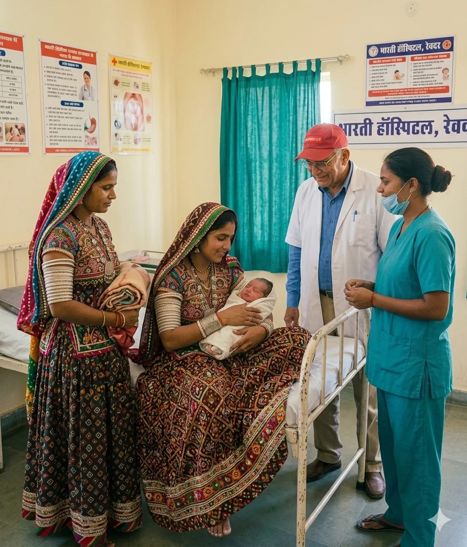 मानवता की मशाल: भारती हॉस्पिटल ने मात्र दो हज़ार में कराई नॉर्मल डिलीवरी