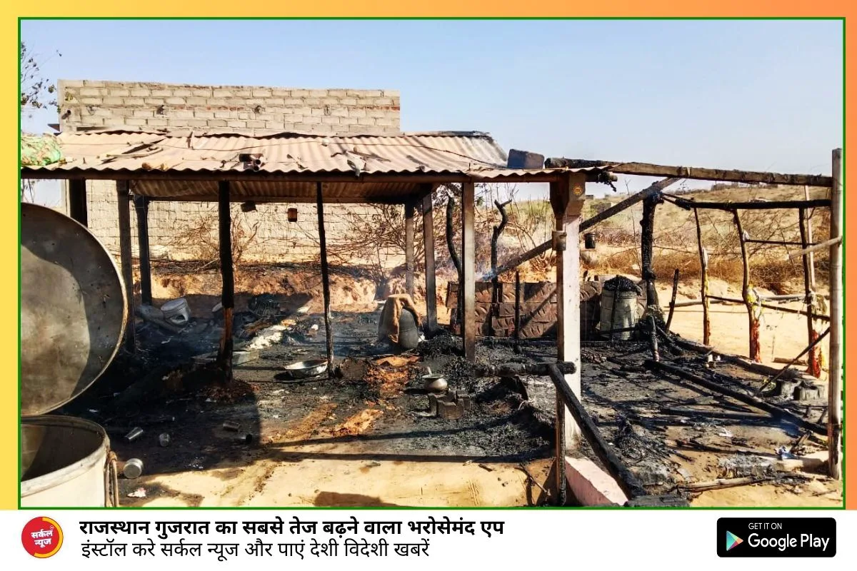मालवाडा में आगजनी से झुपा जला: नकदी सहित 1.45 लाख का नुकसान