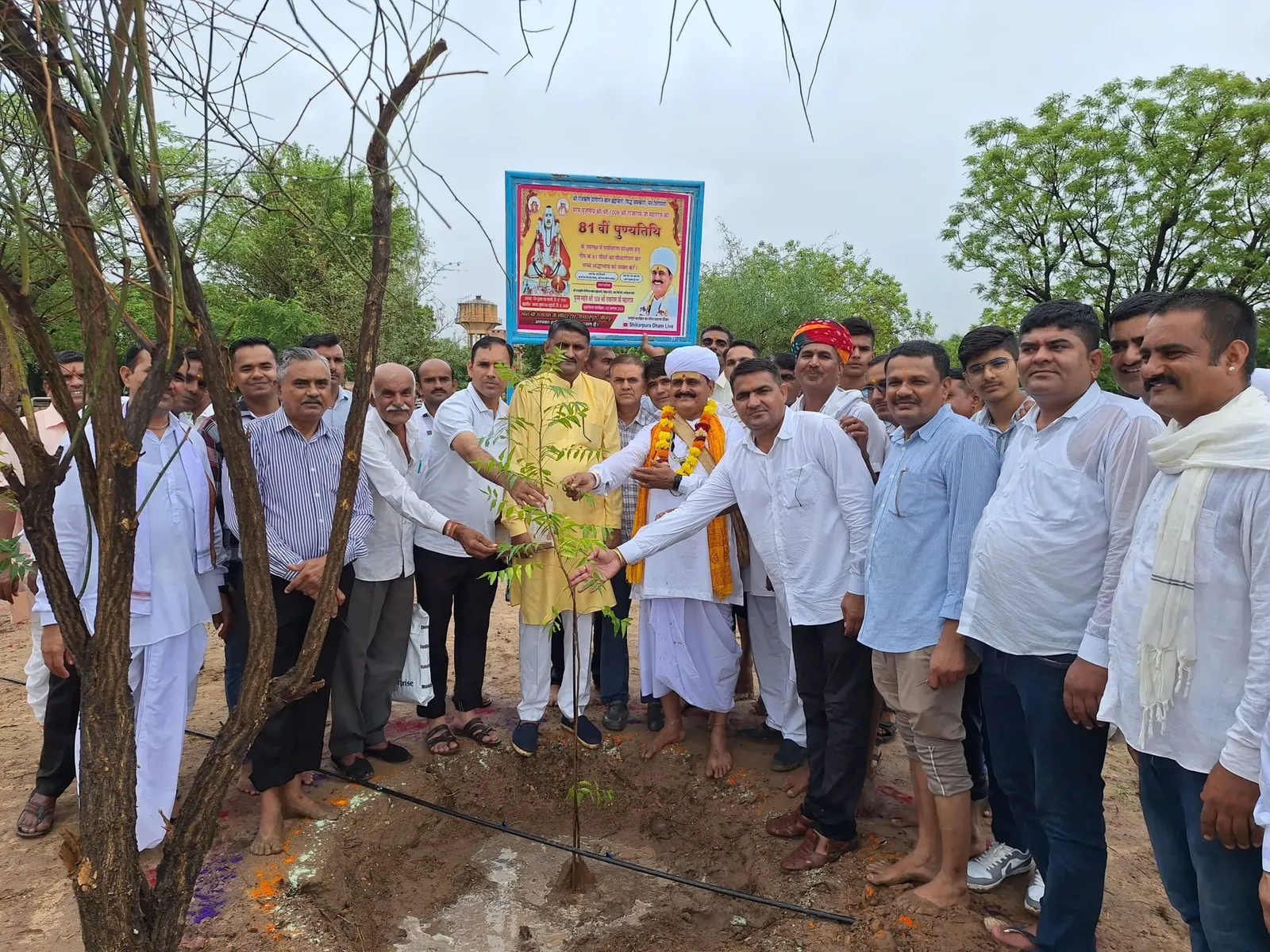 शिकारपुरा धाम में अनूठी पहल, गुरूदेव की 81वीं पुण्यतिथि पर 81 पौधे, संभागभर से आए भक्तगण