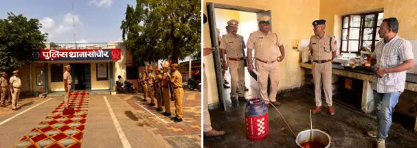 जिला पुलिस अधीक्षक ने सांचौर थाने का वार्षिक निरीक्षण पूरा किया