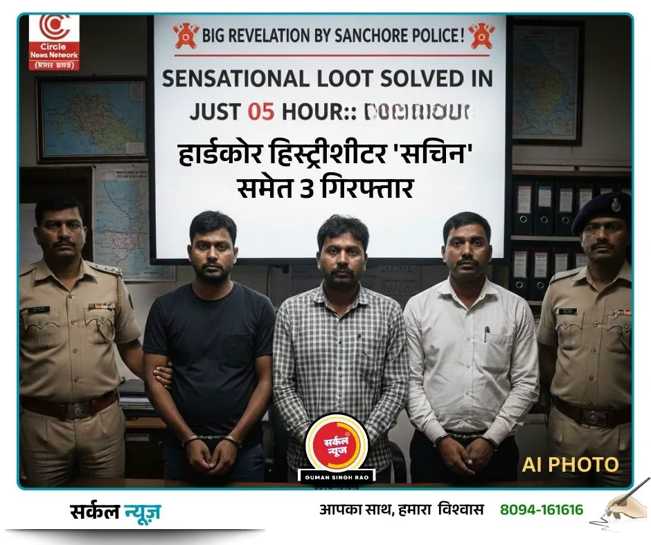 सनसनीखेज लूट का 5 घंटे में पर्दाफाश: हार्डकोर हिस्ट्रीशीटर 'सचिन' समेत 3 गिरफ्तार