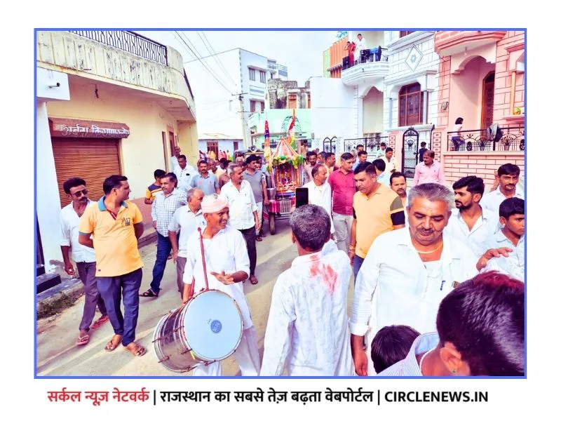 रानीवाड़ा कस्बे में रामापीर देव की निकाली रेवाडी, भव्य होंगे कार्यक्रम
