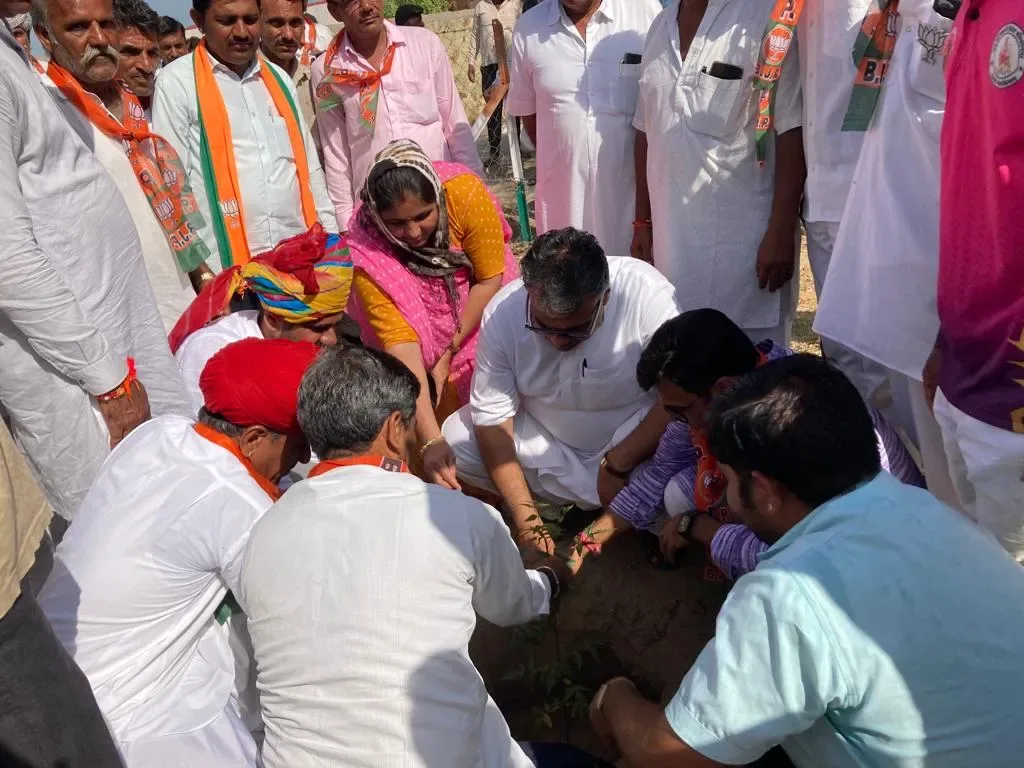 सांसद पटेल ने मेरी माटी मेरा देश कार्यक्रम के तहत हर घर से मिट्टी संग्रहण कर ग्राम अमृत वाटिका में वृक्षारोपण किया