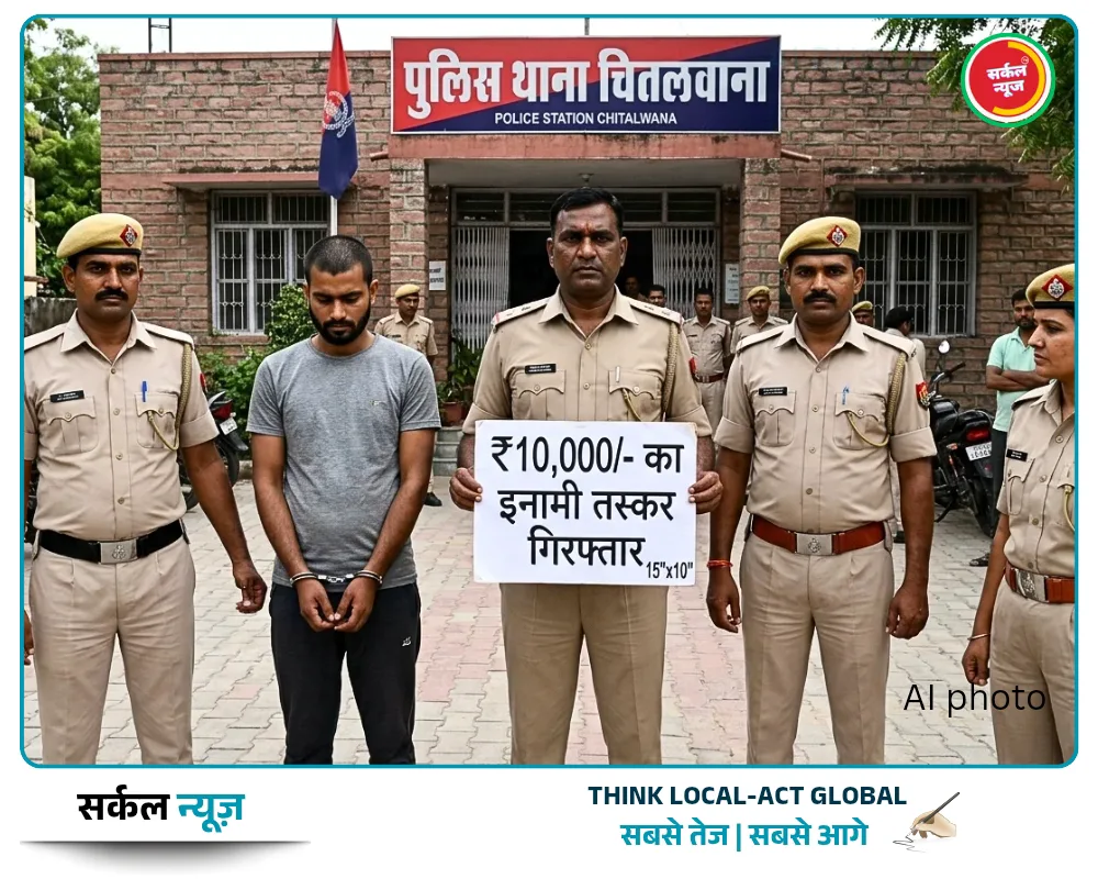 पुलिस की बड़ी कार्रवाई: 10 हजार का इनामी तस्कर चढ़ा चितलवाना पुलिस के हत्थे