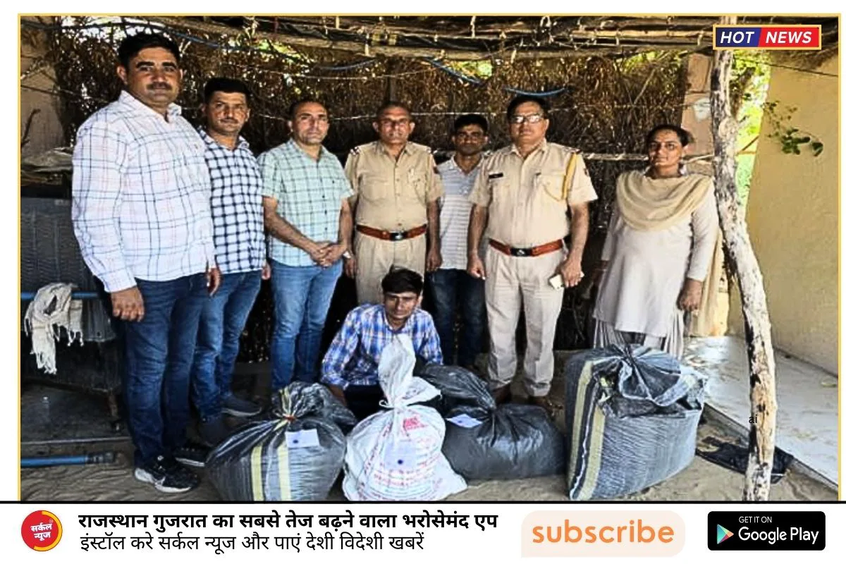 चितलवाना पुलिस की बड़ी कार्रवाई, "ऑपरेशन मदमर्दन" के तहत 30 किलो डोडा पोस्त बरामद