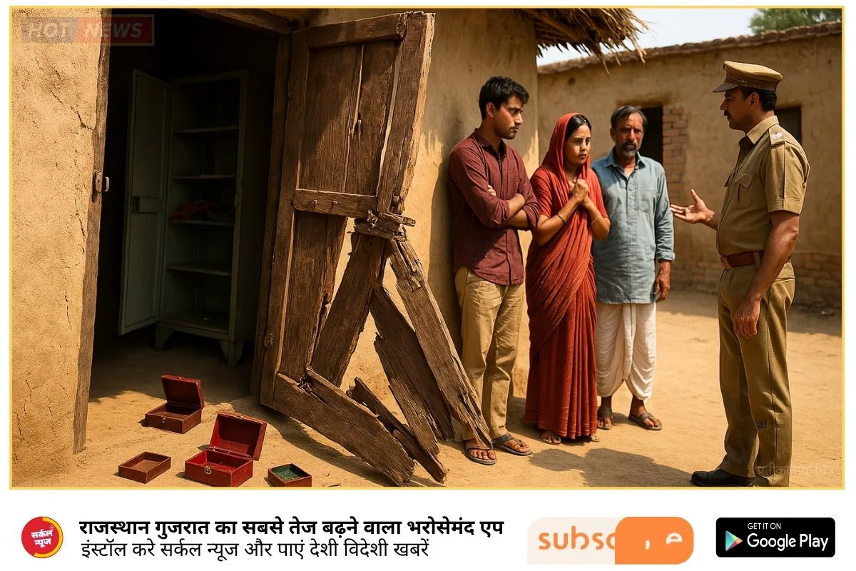 फैदानी गांव में दिनदहाड़े चोरी, सूने मकान से सोना-चांदी के कीमती आभूषण ले उड़े चोर