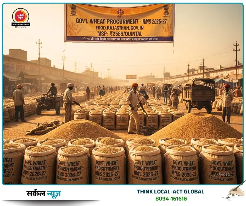 राजस्थान में गेहूं खरीद के लिए 1 फरवरी से शुरू होगा ऑनलाइन रजिस्ट्रेशन: MSP ₹2585 घोषित, 25 जून तक होगा पंजीकरण