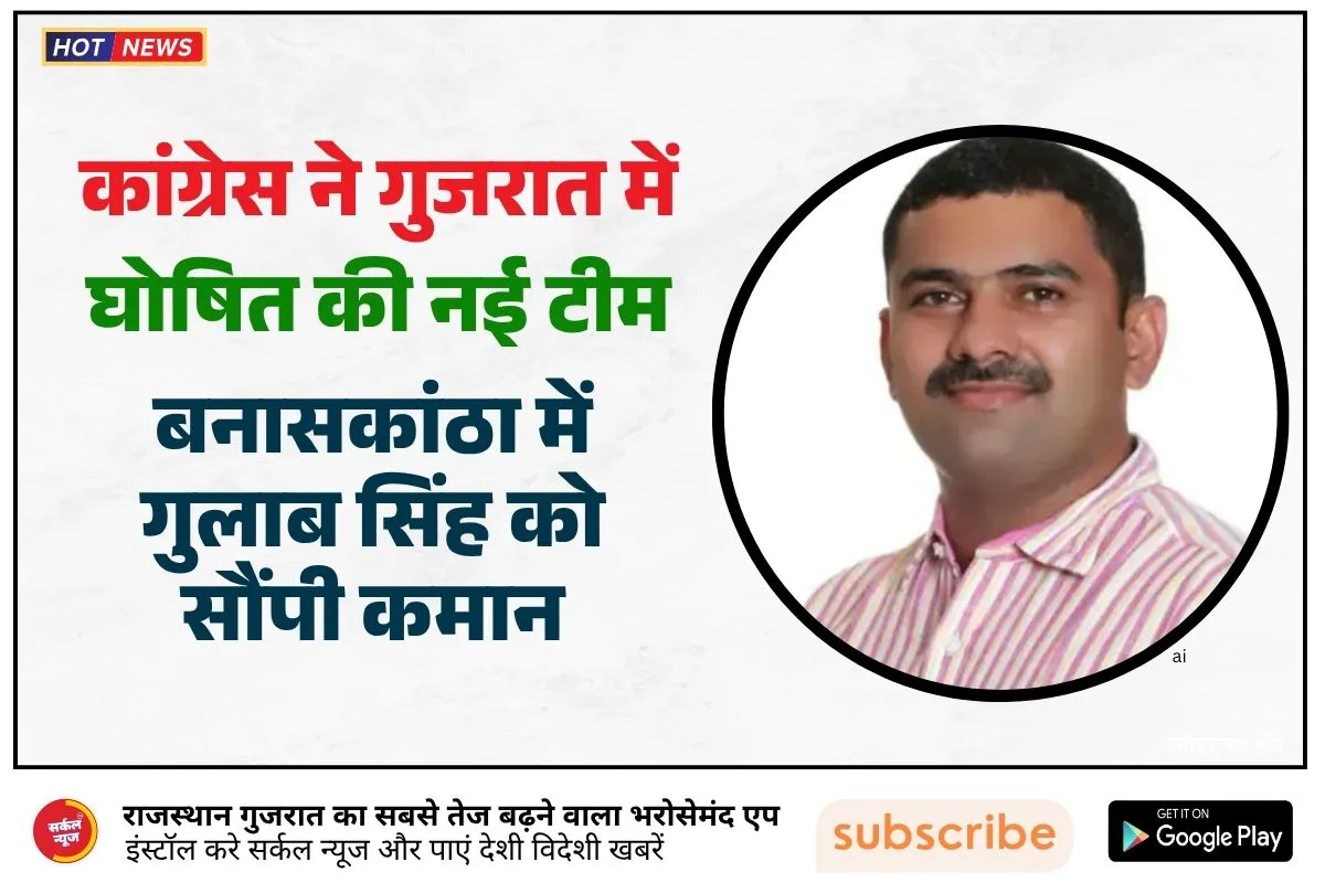 गुजरात कांग्रेस ने घोषित किए शहर और जिला अध्यक्ष, बनासकांठा में गुलाब सिंह को सौंपी कमान