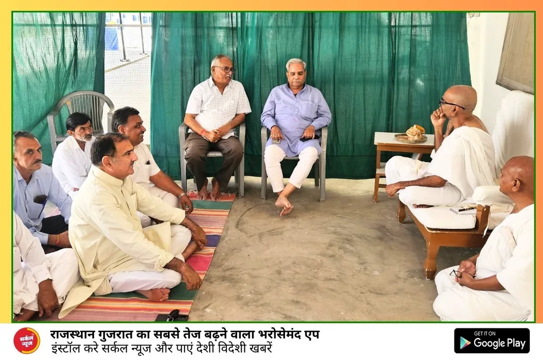 मंत्री जोगेश्वर गर्ग भाण्डवपुर दर्शनार्थ पधारे