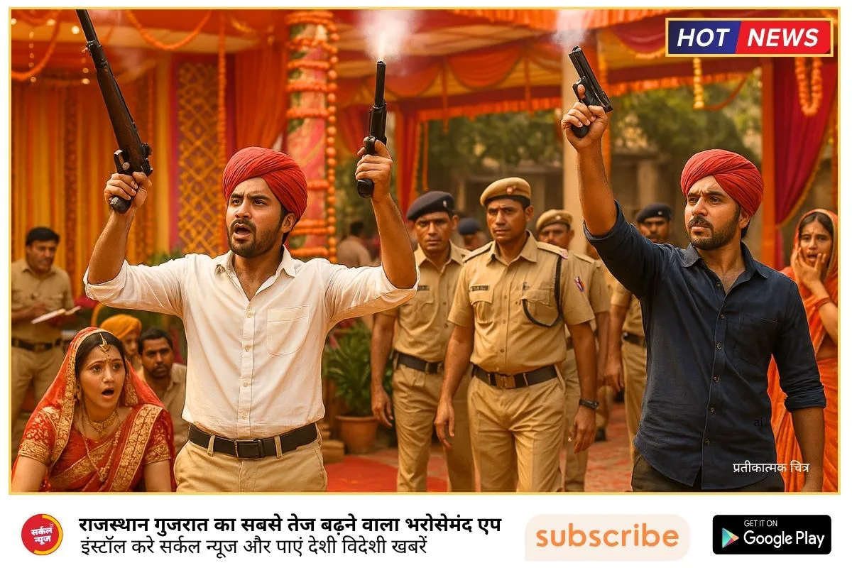 शादी समारोह में हथियार लहराने पर दो युवकों पर मामला दर्ज किया | चितलवाना पुलिस | आर्म्स एक्ट के तहत कार्रवाई