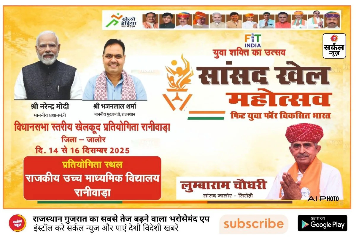 रानीवाडा में कल सजेगा खेलों का महाकुंभ: 'सांसद खेल महोत्सव' का होगा भव्य आगाज, सांसद लुंबाराम और पूर्व विधायक देवल भरेंगे खिलाडियों में जोश