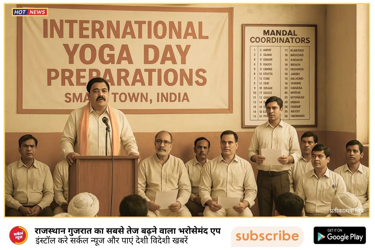🧘‍♂️ योग दिवस की तैयारियों को लेकर भाजपा में सक्रियता👉 जिले के 31 मंडलों के संयोजकों की सूची जारी, हिंगलाजदान चारण जिला संयोजक नियुक्त