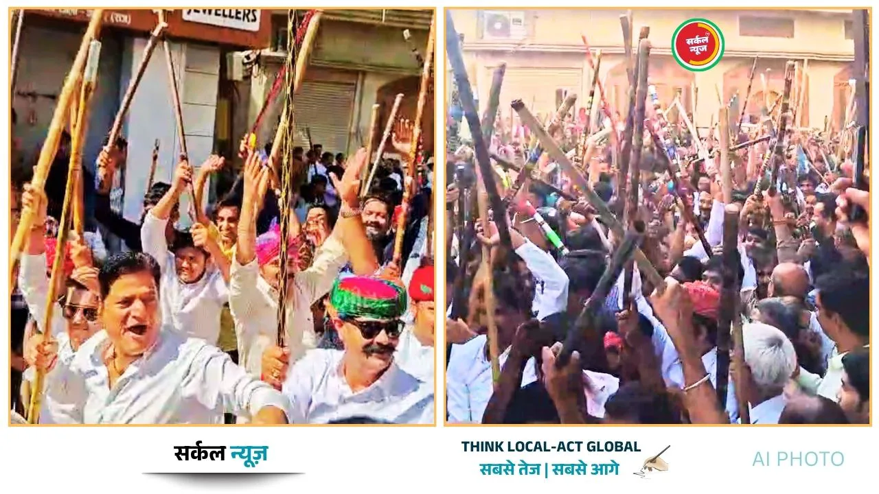 भीनमाल की विरासत: ऐतिहासिक 'घोटा गैर' में दिखा राव समाज सहित 36 कौम का गौरव और शहर का जोश