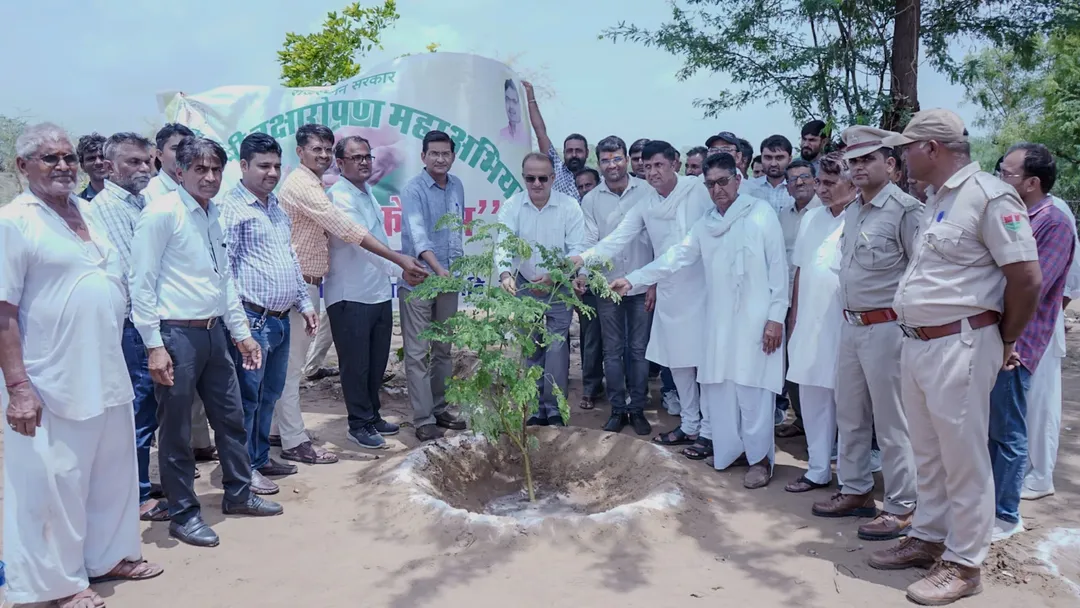 जिला कलेक्टर ने सेवाड़ा ग्राम में किया वृक्षारोपण