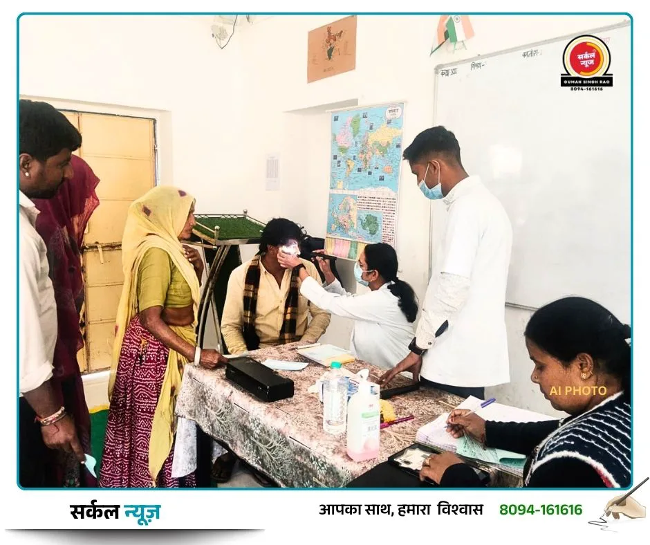 ग्लोबल हॉस्पिटल और ग्रामीणों की अनूठी पहल: 250 लोगों की आँखों की जाँच, 40 मरीज मोतियाबिंद ऑपरेशन के लिए आबूरोड रवाना