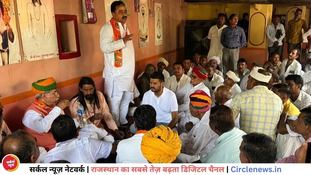 केन्द्रीय मंत्री अर्जुनराम ने डूंगरी के हंसाराम महाराज की समाधि के किए दर्शन – फोटो 2