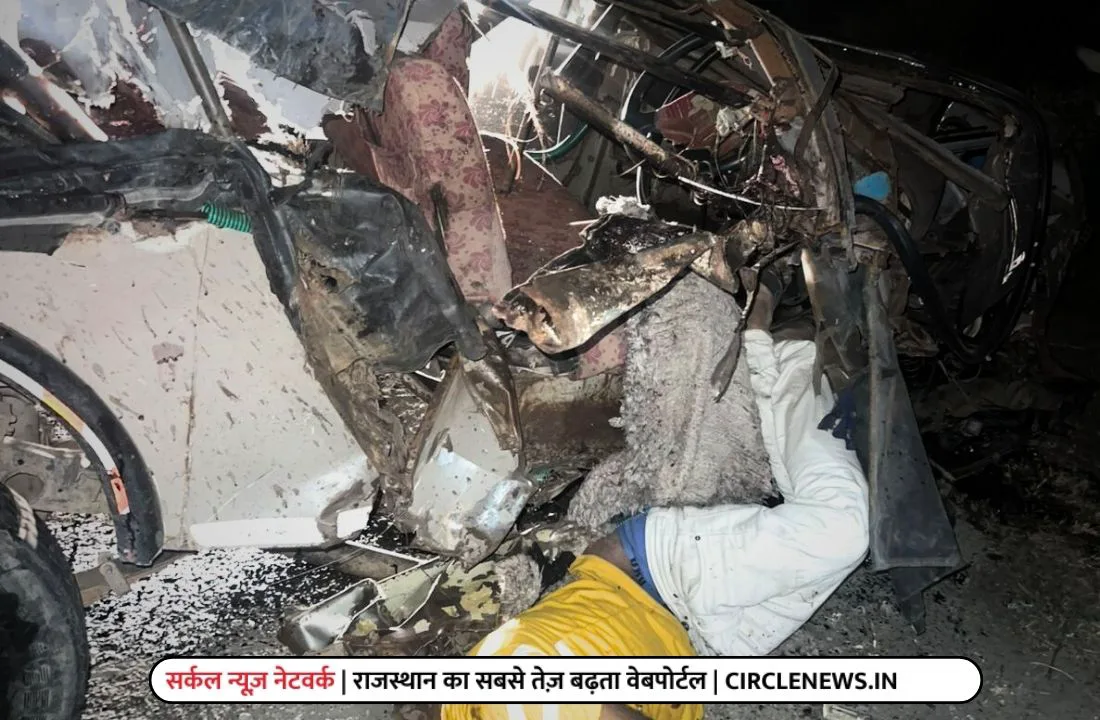 जीप डंपर की भिड़ंत, जीप चालक की मौके पर दर्दनाक मौत