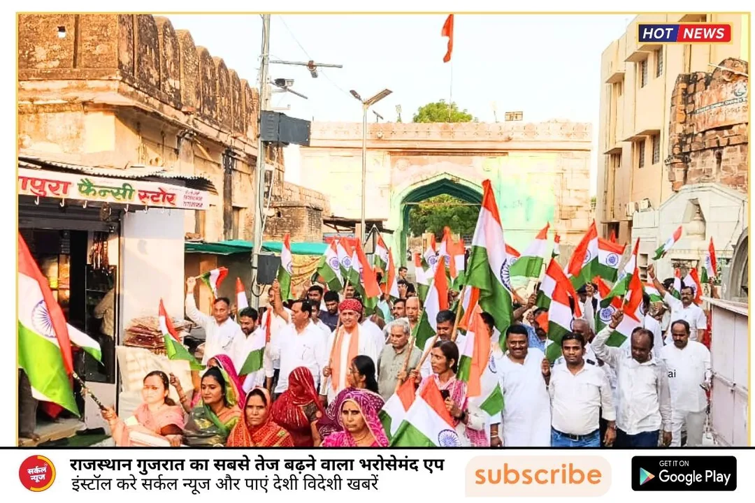 "ऑपरेशन सिंदूर के रणबांकुरों को श्रद्धांजलि: जालौर में तिरंगा यात्रा का आयोजन"