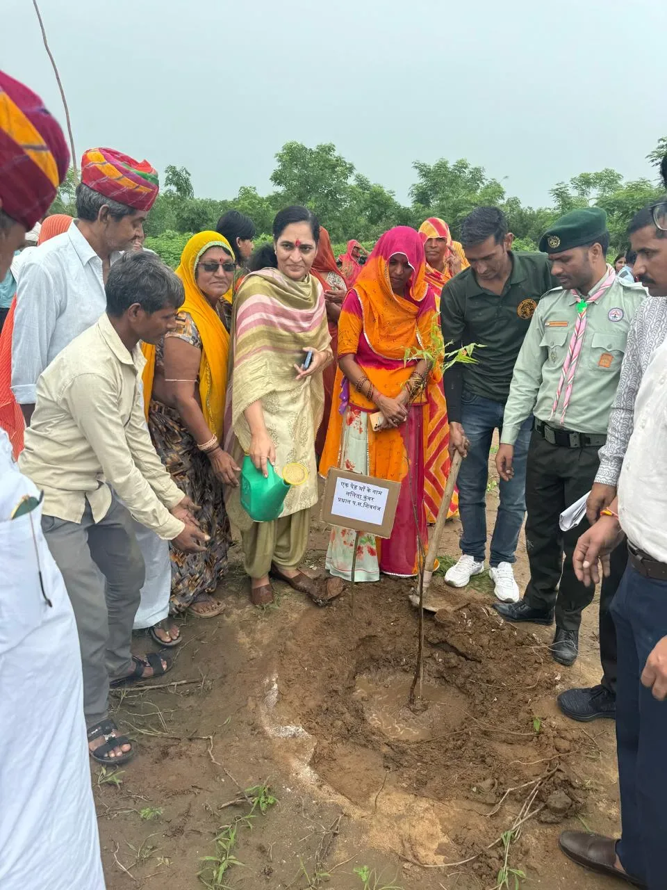 शिवगंज प्रधान देवड़ा और SDM चौधरी ने किया पौधारोपण, एक लाख है लक्ष्य