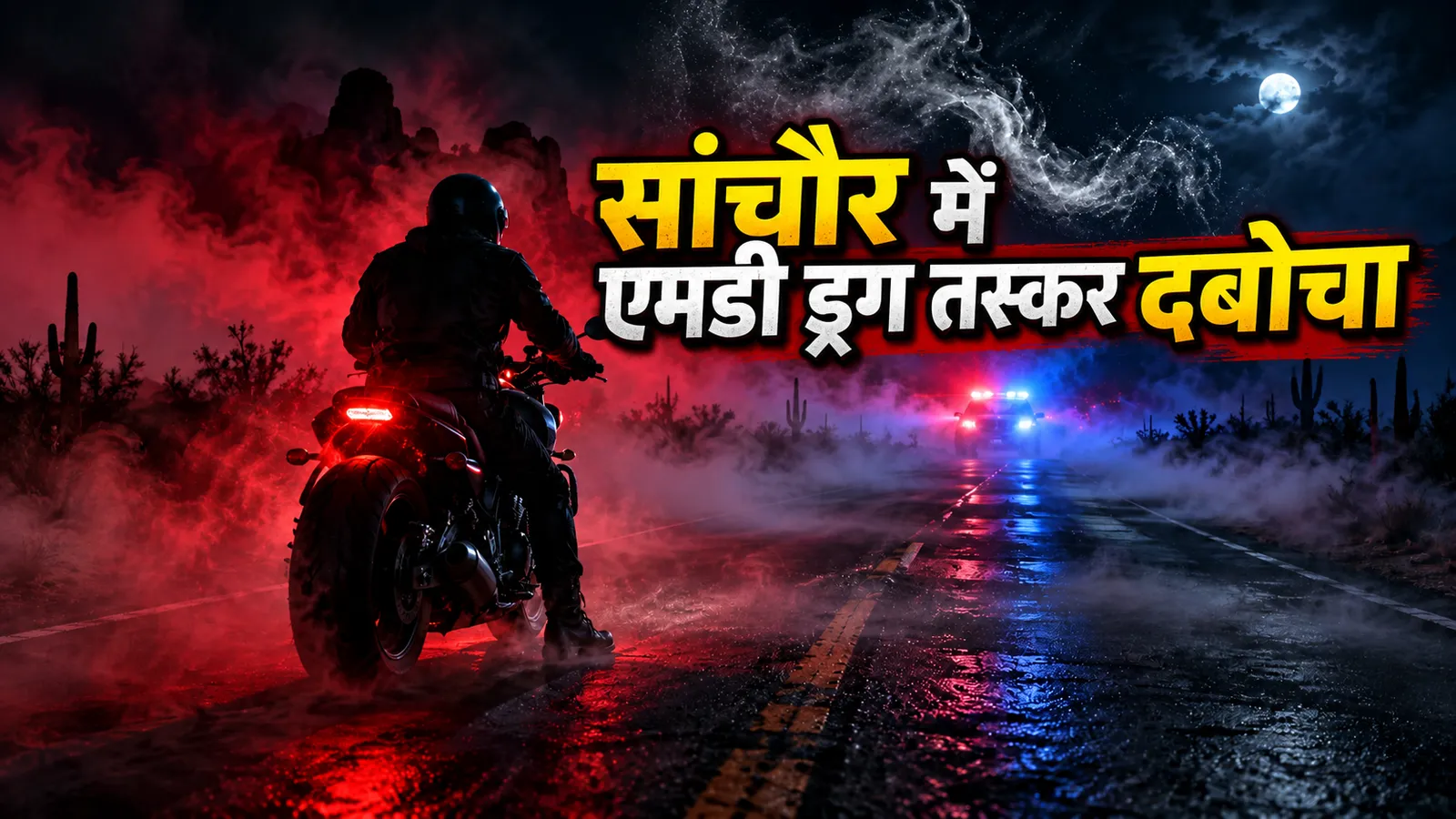 सांचौर में एमडी ड्रग तस्कर दबोचा, 202 ग्राम मादक पदार्थ व बाइक जब्त
